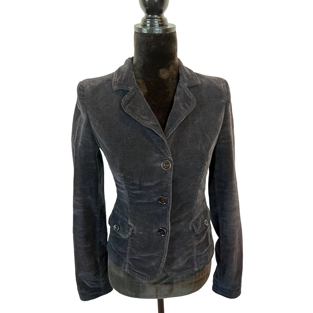 Sz. 4/38 Armani Jeans 3 Button Velour Blazer EUC